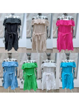 Sukienki damskie wloskie, Size uni ,paczka 6szt,mix kolor