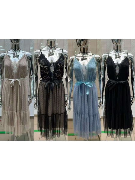 Sukienki damskie wloskie, Size uni ,paczka 6szt,mix kolor