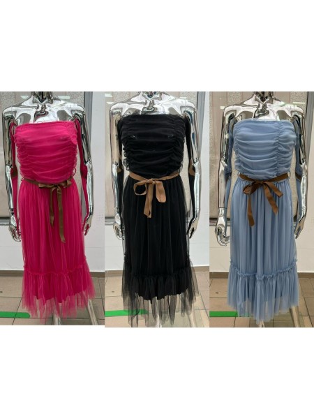 Sukienki damskie wloskie, Size uni ,paczka 6szt,mix kolor