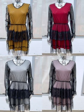 Sukienki damskie wloskie, Size uni ,paczka 6szt,mix kolor