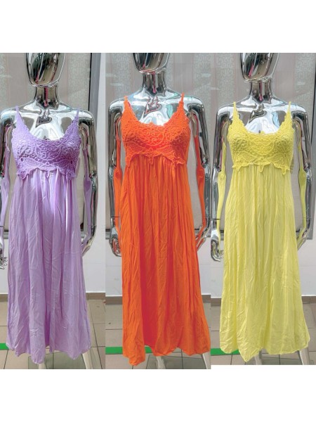 Sukienki damskie wloskie, Size uni ,paczka 6szt,mix kolor