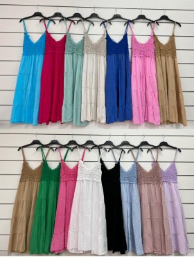 Sukienki damskie wloskie, Size uni ,paczka 6szt,mix kolor