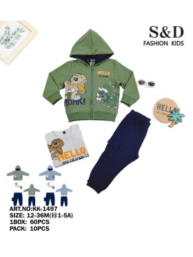 Komplet dzieciece rozm 12-36M, paczka 10szt, mix kolor