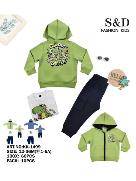 Komplet dzieciece rozm 12-36M, paczka 10szt, mix kolor
