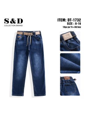 Spodnie jeans dzieciece rozm 6-16 lat, paczka 12szt, 1 kolor