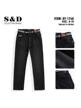 Spodnie jeans dzieciece rozm 6-16 lat, paczka 12szt, 1 kolor