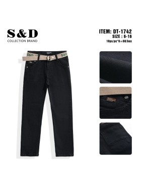 Spodnie jeans dzieciece rozm 6-16 lat, paczka 12szt, 1 kolor