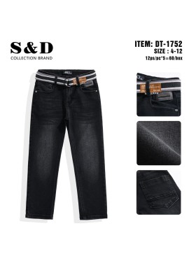 Spodnie jeans dzieciece rozm 4-12 lat, paczka 10szt, 1 kolor