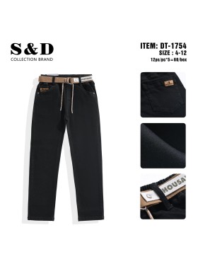 Spodnie jeans dzieciece rozm 4-12 lat, paczka 10szt, 1 kolor