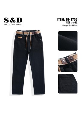 Spodnie jeans dzieciece rozm 4-12 lat, paczka 10szt, 1 kolor