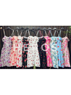 Sukienki damskie wloskie, Size uni ,paczka 6szt,mix kolor