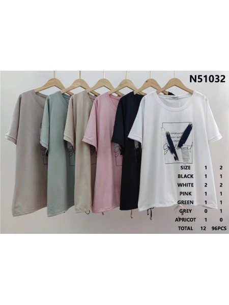 Bluzki damskie ,size l-4xl, paczka 12szt,mix kolor