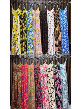 Sukienki damskie wloskie, Size uni ,paczka 6szt,mix kolor