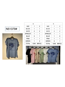 Bluzki damskie ,size l-4xl, paczka 12szt,mix kolor