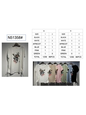 Bluzki damskie ,size l-4xl, paczka 12szt,mix kolor