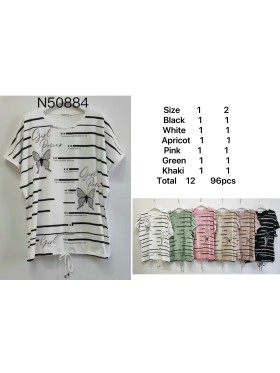 Bluzki damskie ,size l-4xl, paczka 12szt,mix kolor