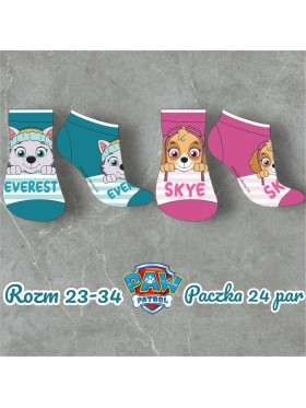 Skarpetki dzieciece rozm 23-34, paczka 24szt, mix kolor