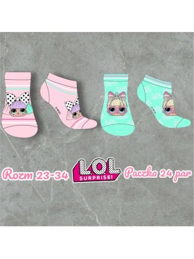 Skarpetki dzieciece rozm 23-34, paczka 24szt, mix kolor