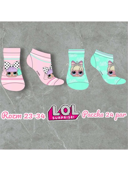 Skarpetki dzieciece rozm 23-34, paczka 24szt, mix kolor
