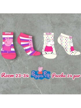 Skarpetki dzieciece rozm 23-34, paczka 24szt, mix kolor