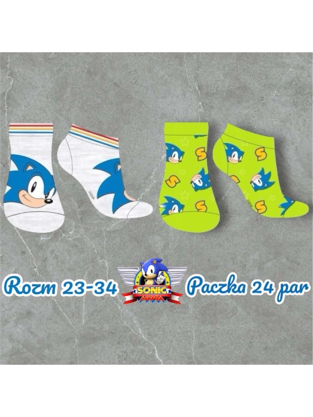 Skarpetki dzieciece rozm 23-34, paczka 24szt, mix kolor