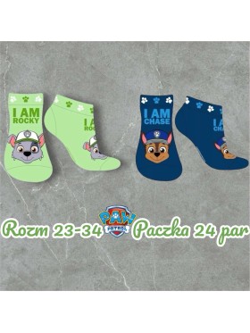 Skarpetki dzieciece rozm 23-34, paczka 24szt, mix kolor