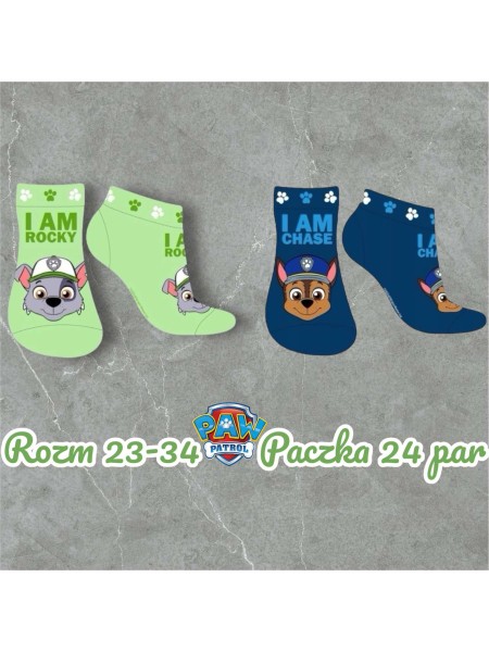 Skarpetki dzieciece rozm 23-34, paczka 24szt, mix kolor