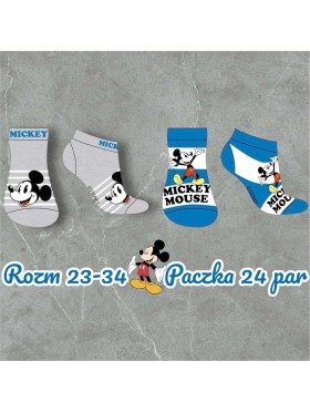 Skarpetki dzieciece rozm 23-34, paczka 24szt, mix kolor