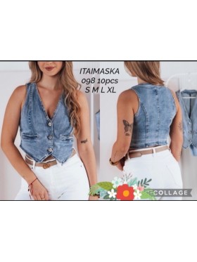 Kamizelki Jeansowe damskie ,size s-xl, paczka 10szt,