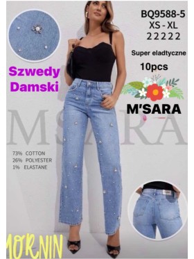 Jeansy damskie M'sara,size XS-xl, paczka 10szt,