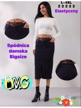 Spódnica długa Jeansowa damska,size l-4xl, paczka 10szt,