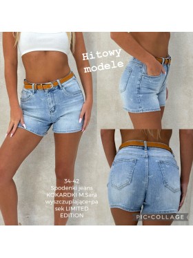 Spodenki jeansowe damskie ,size 34-42, paczka 10szt,