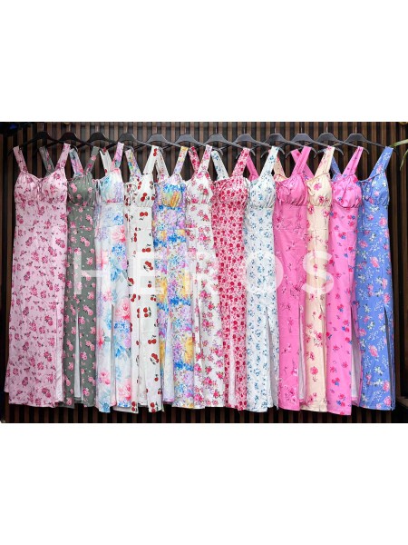 Sukienki damskie wloskie, Size uni ,paczka 6szt,mix kolor