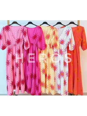Sukienki damskie wloskie, Size uni ,paczka 6szt,mix kolor