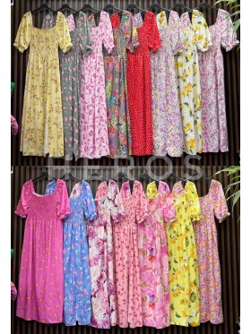 Sukienki damskie wloskie, Size uni ,paczka 6szt,mix kolor