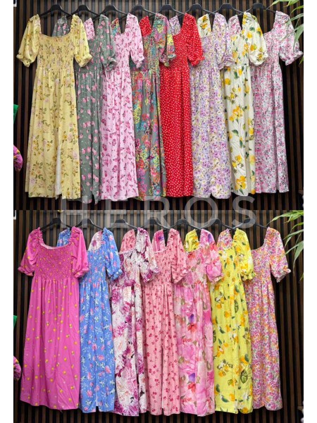 Sukienki damskie wloskie, Size uni ,paczka 6szt,mix kolor