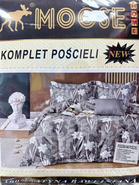 Komplet pościeli 100% satyna - bawełna 4 Częściowy Rozmiar : 200/220cm