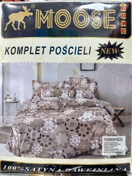 Komplet pościeli 100% satyna - bawełna 4 Częściowy Rozmiar : 200/220cm