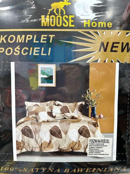 Komplet pościeli 100% satyna - bawełna 4 Częściowy Rozmiar : 200/220cm