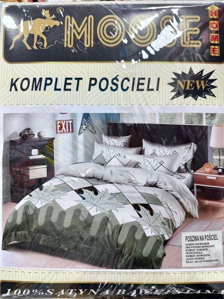 Komplet pościeli 100% satyna - bawełna 4 Częściowy Rozmiar : 200/220cm