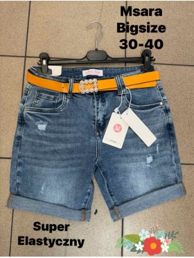 Spodenki jeansowe damskie Msara  ,size 30-40, paczka 10szt,