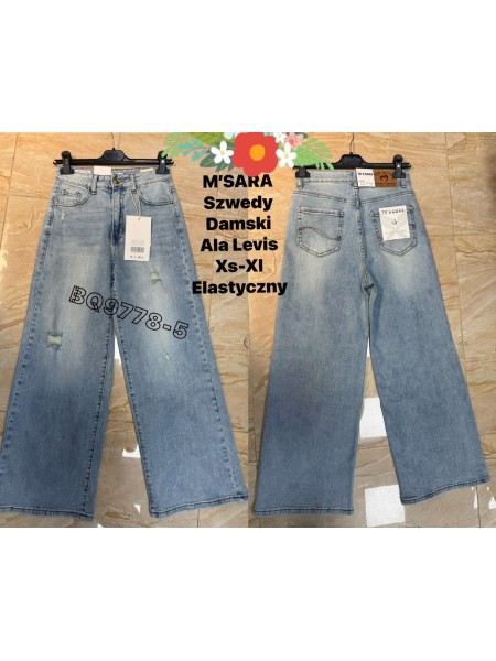 Jeansy damskie M'sara,size XS-xl, paczka 10szt,