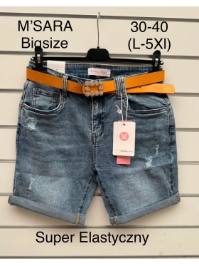Spodenki jeansowe damskie Msara ,size 30-40, paczka 10szt,