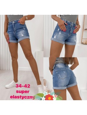 Spodenki jeansowe damskie  ,size 34-42, paczka 10szt,