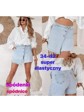 Spódnica krótka jeansowa damska ,size 34-42, paczka 10szt,