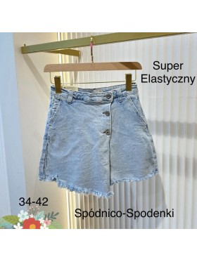Spódnica krótka jeansowa damska ,size 34-42, paczka 10szt,