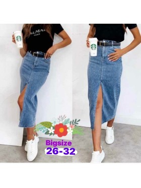 Spódnica długa jeansowa damska ,size 26-32, paczka 12szt,