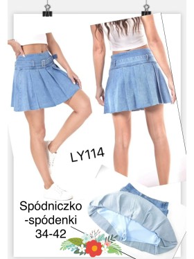 Spódnica krótka jeansowa damska ,size 34-42, paczka 10szt,