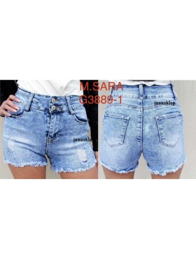 Spodenki jeansowe damskie Msara ,size XS-XL, paczka 12szt,