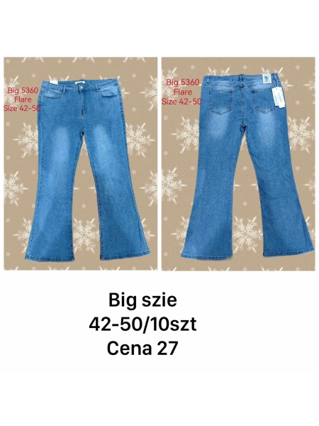 Jeansy damskie ,size 42-50, paczka 10szt,